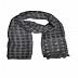 Box checkered circular design stole with sequence - Light grey
